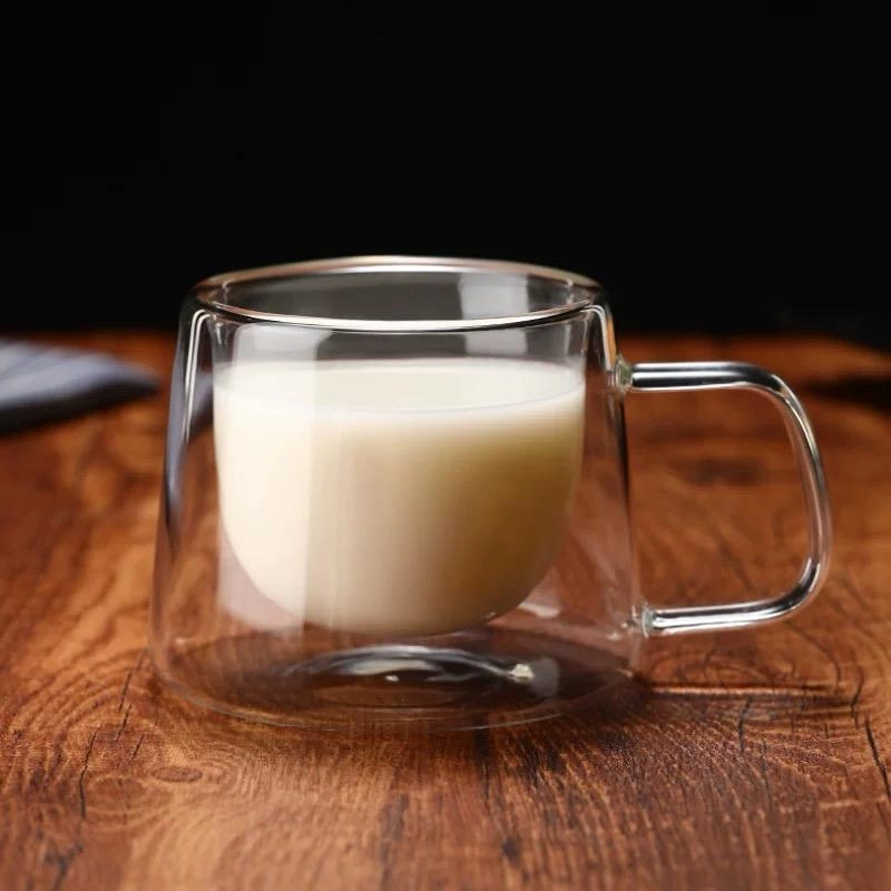 250 ml Isıya Dayanıklı Borosilikat Çift Cidarlı Bardak - Kahve Sunum Bardağı