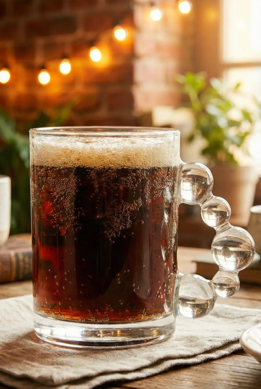 325 ml Boncuk Kulplu Cam Kupa - Espresso ve Meşrubat Bardağı
