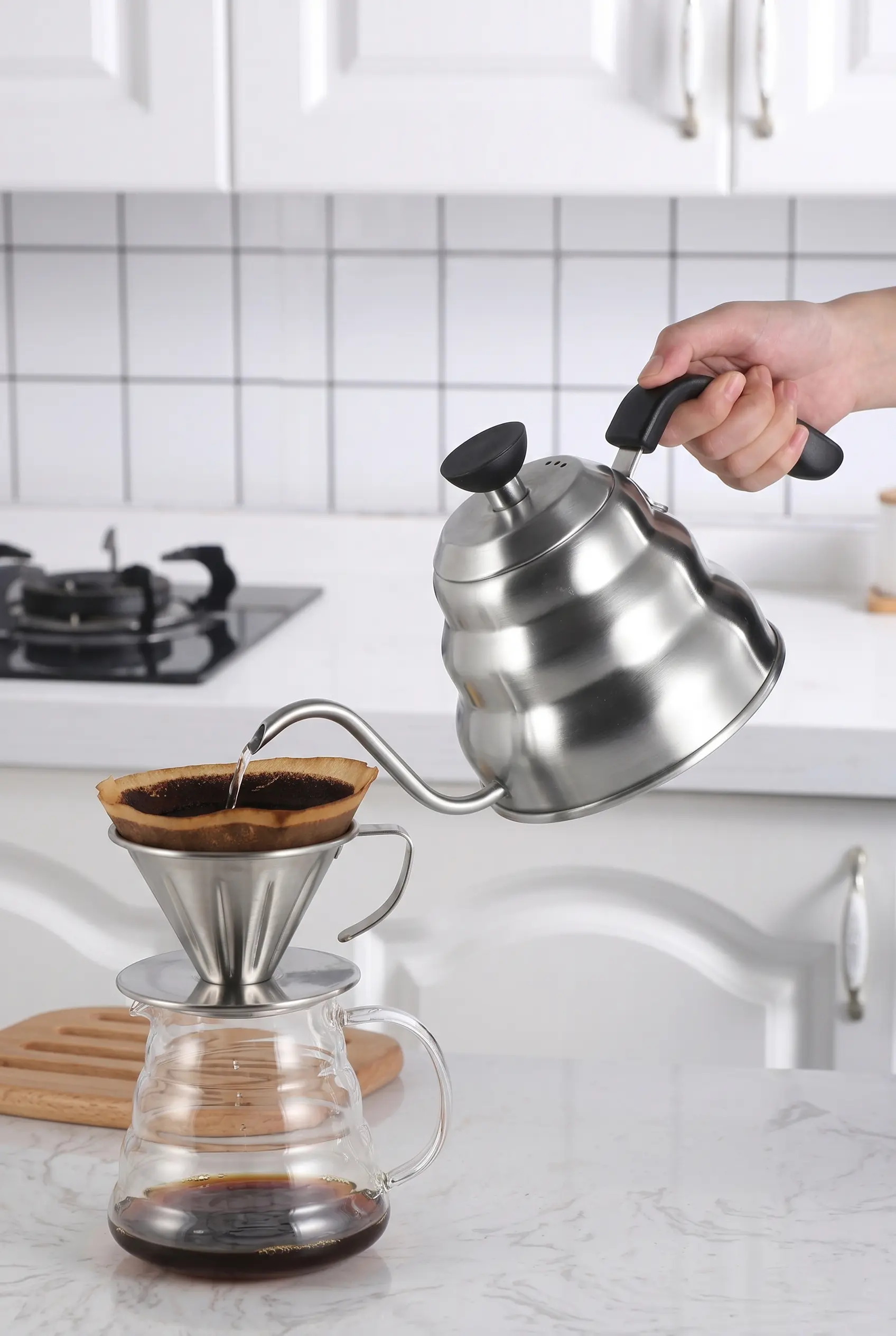 1200 ml Paslanmaz Çelik Barista Kettle - 3. Nesil Kahve Demleme Ekipmanı