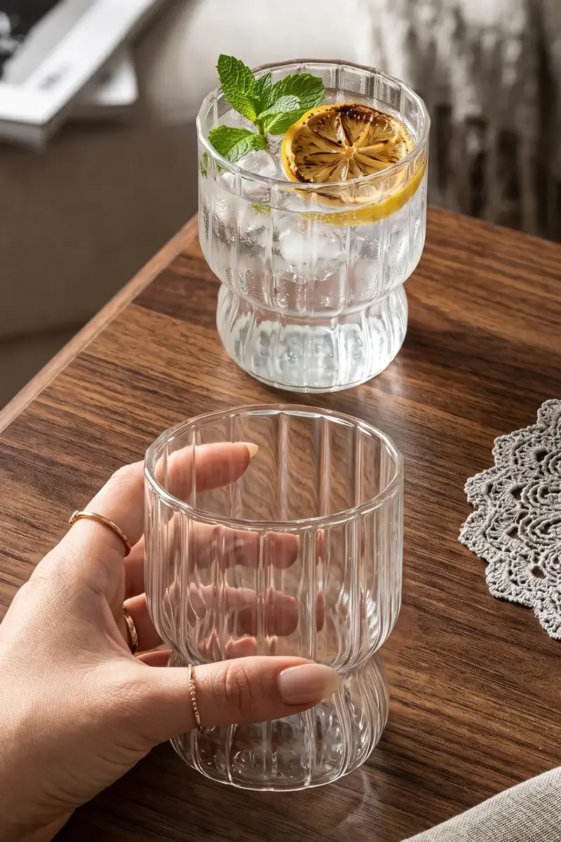 300 ml Borosilikat Cam Bardak - Isıya Dayanıklı Meşrubat ve Kahve Bardağı