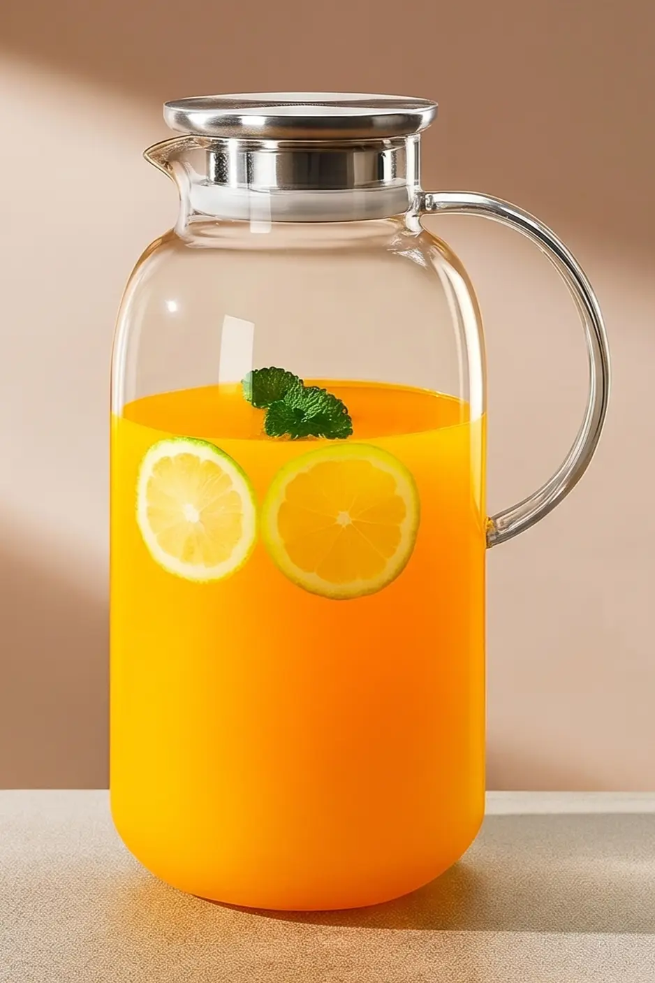 2.5 Litre Borosilikat Cam Sürahi - Isıya Dayanıklı Büyük Boy
