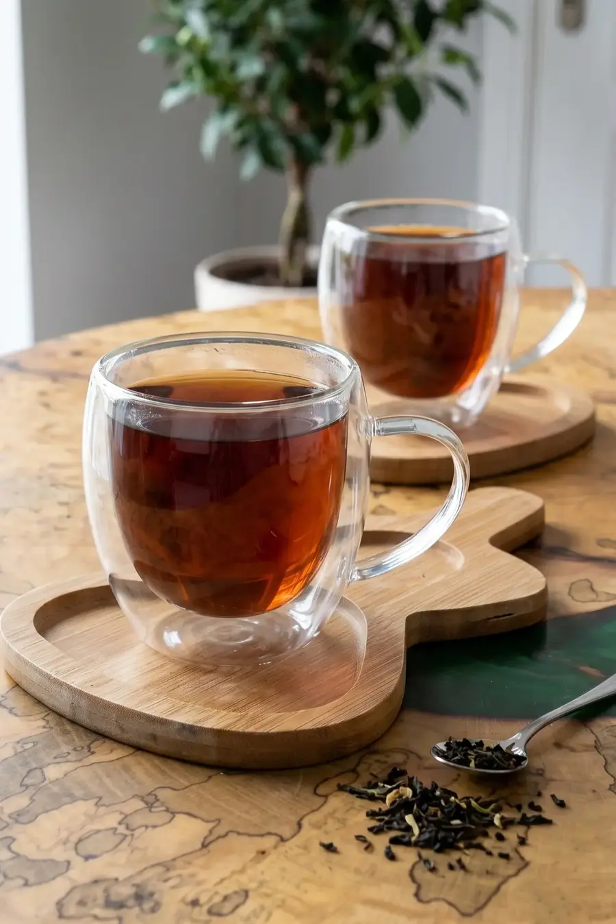 300 ml 2 li Çift Cidarlı Kulplu Cam Kupa Ev ve Ofis Fincanı Seti