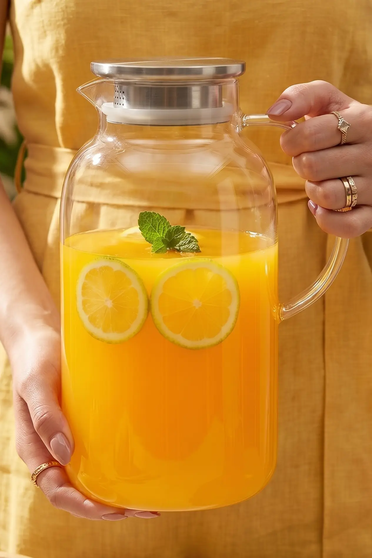 2.5 Litre Borosilikat Cam Sürahi - Isıya Dayanıklı Büyük Boy