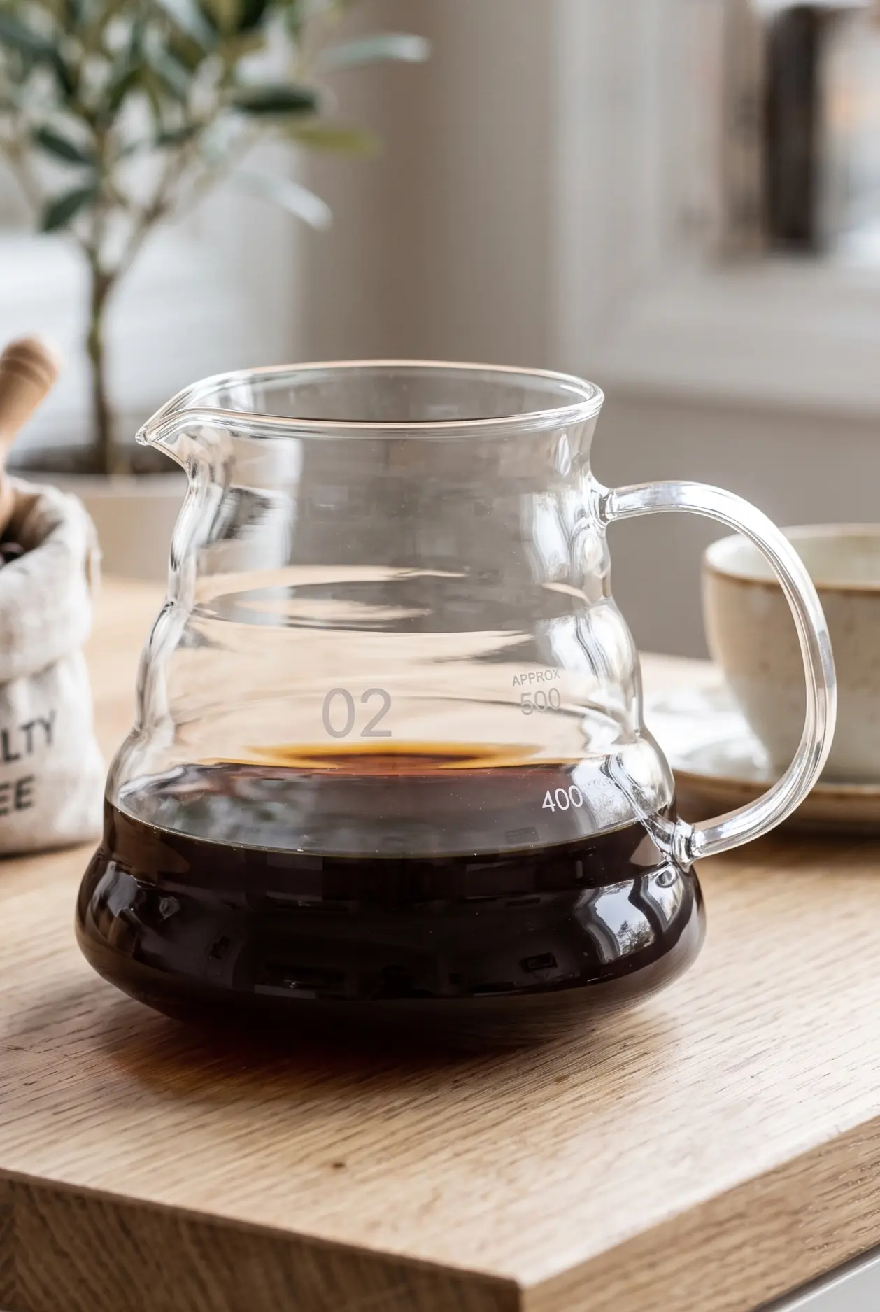 V60 02 Borosilikat Cam Kahve Sürahisi Server 500 ml