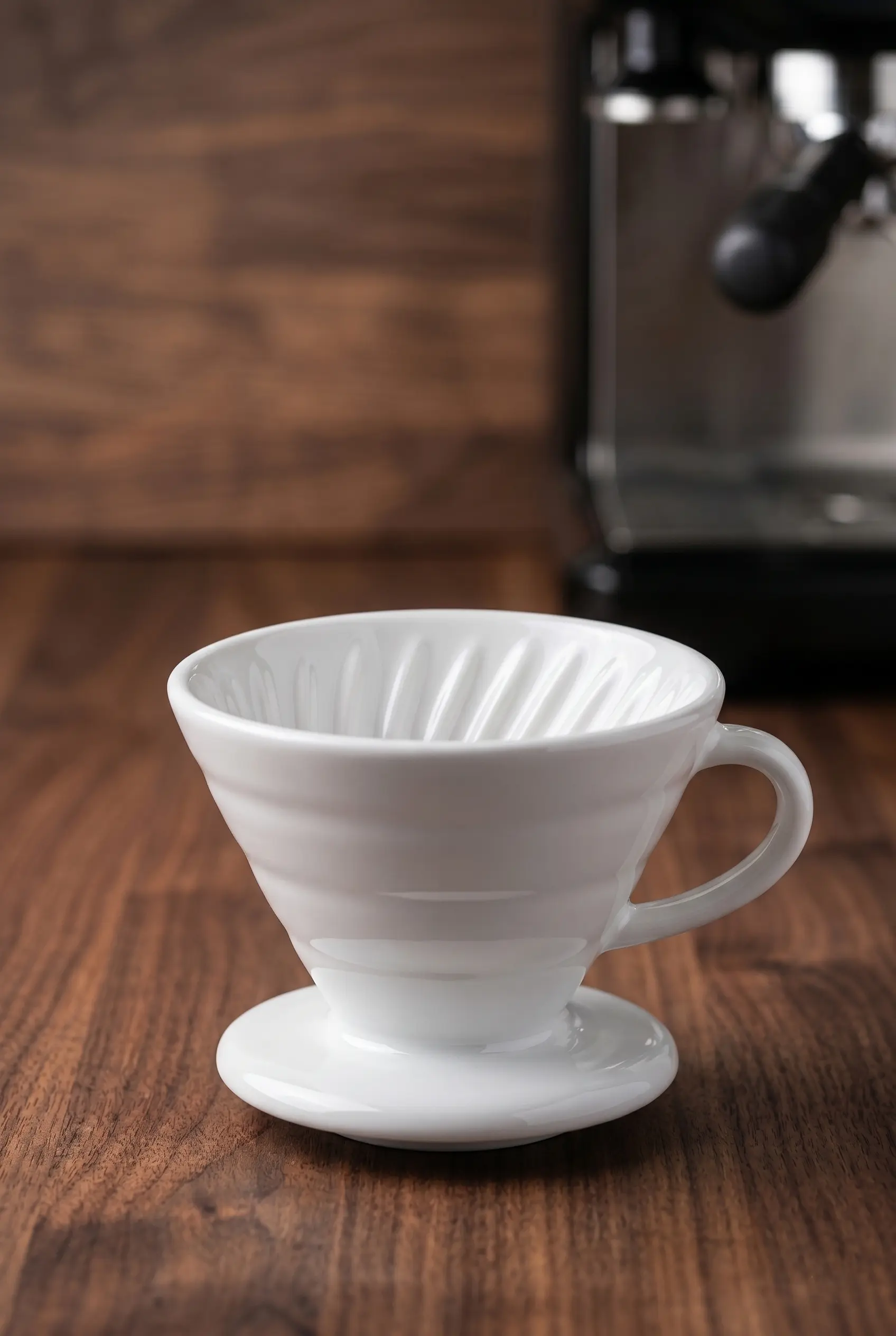 Beyaz V60 02 Seramik Dripper - Filtre Kahve Demleme Ekipmanı