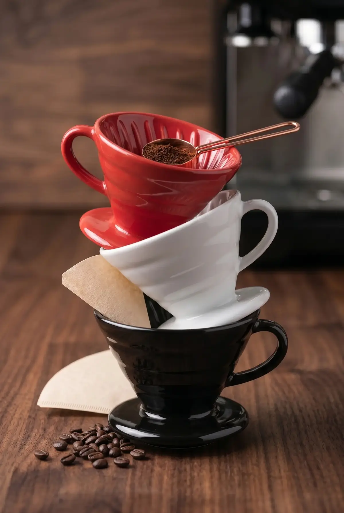Siyah V60 02 Seramik Dripper - Filtre Kahve Demleme Ekipmanı