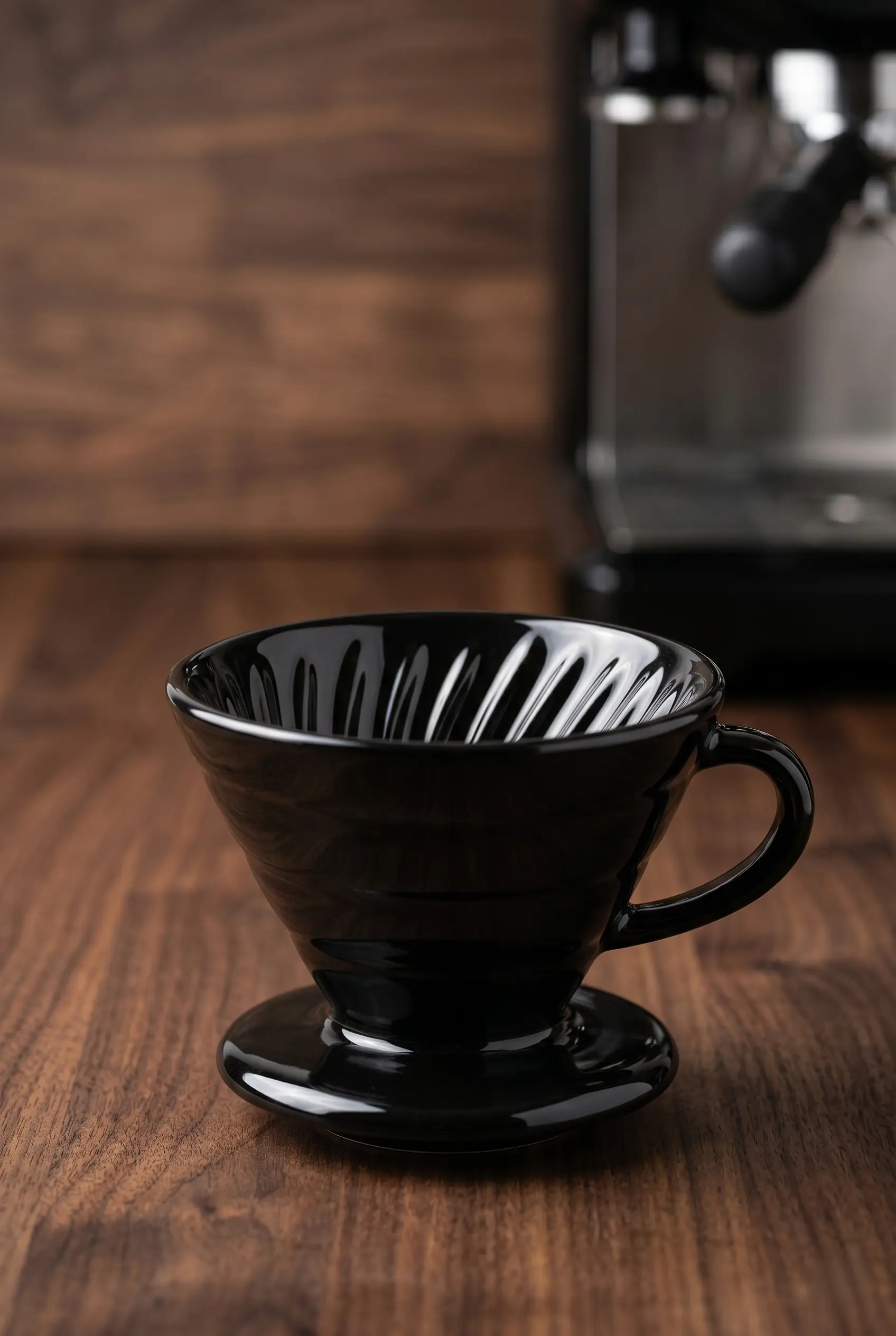Siyah V60 02 Seramik Dripper - Filtre Kahve Demleme Ekipmanı