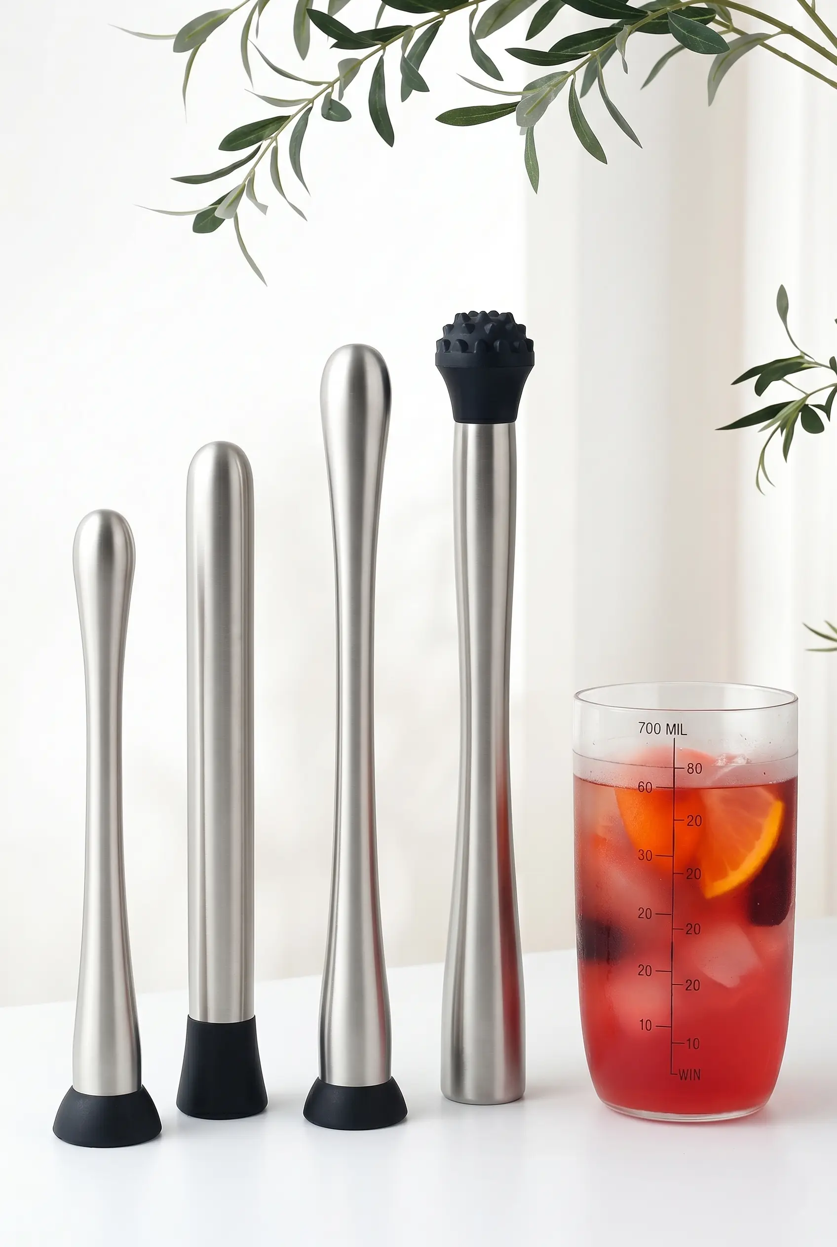 Paslanmaz Çelik Profesyonel Metal Mojito Tokmağı - Kokteyl Muddler