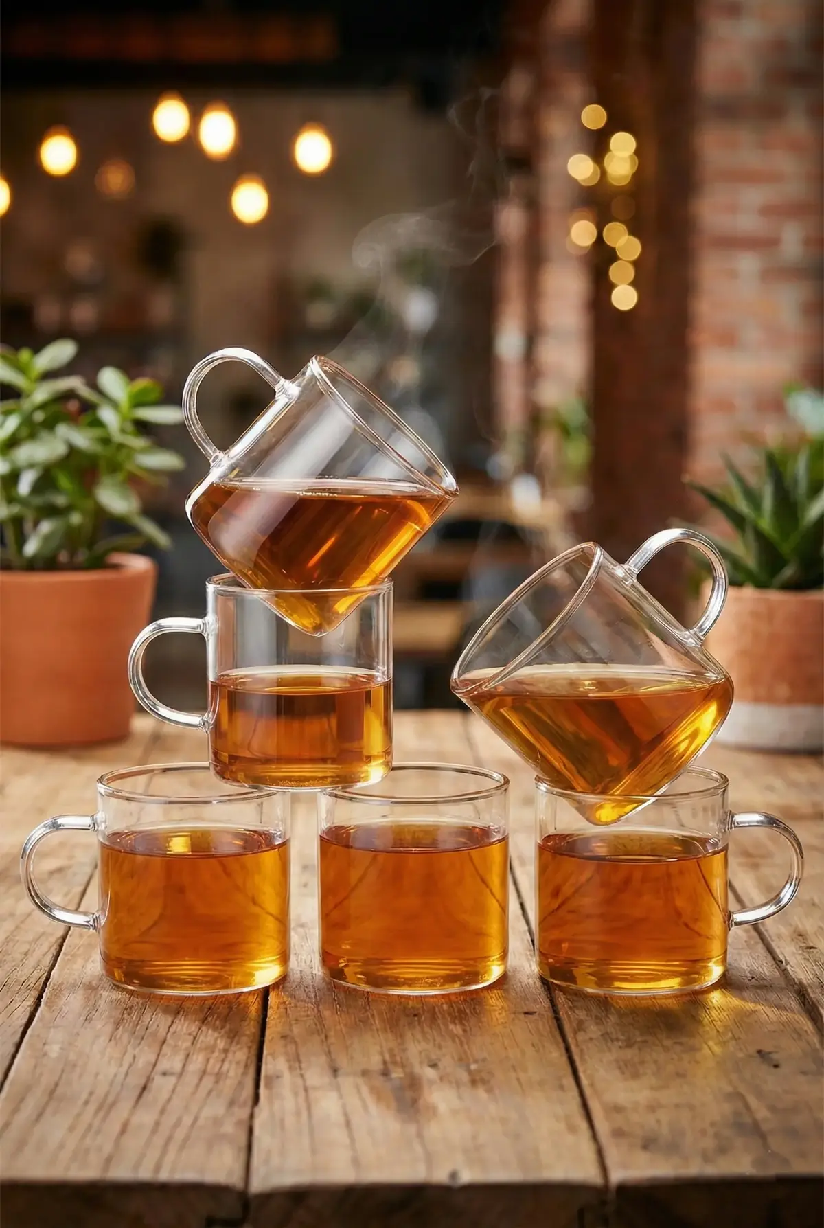 6 Parça Borosilikat Cam Çay ve Espresso Kupası Seti - 120 ml