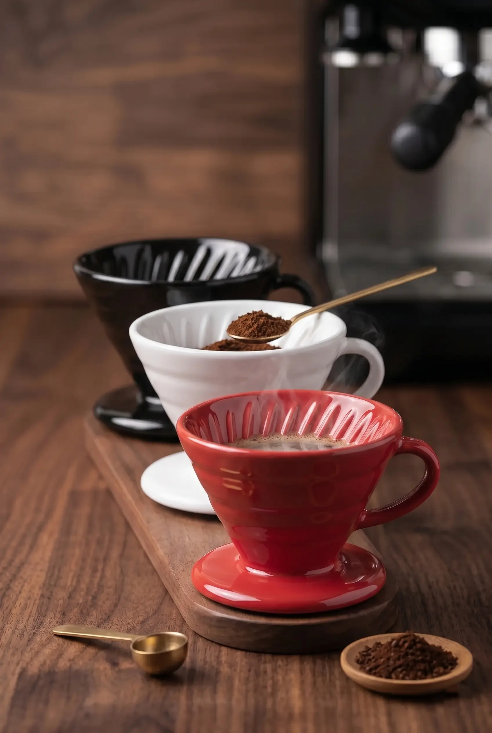 Beyaz V60 02 Seramik Dripper - Filtre Kahve Demleme Ekipmanı