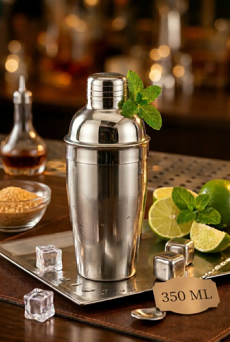 350 ml Paslanmaz Çelik Profesyonel Kokteyl Shaker