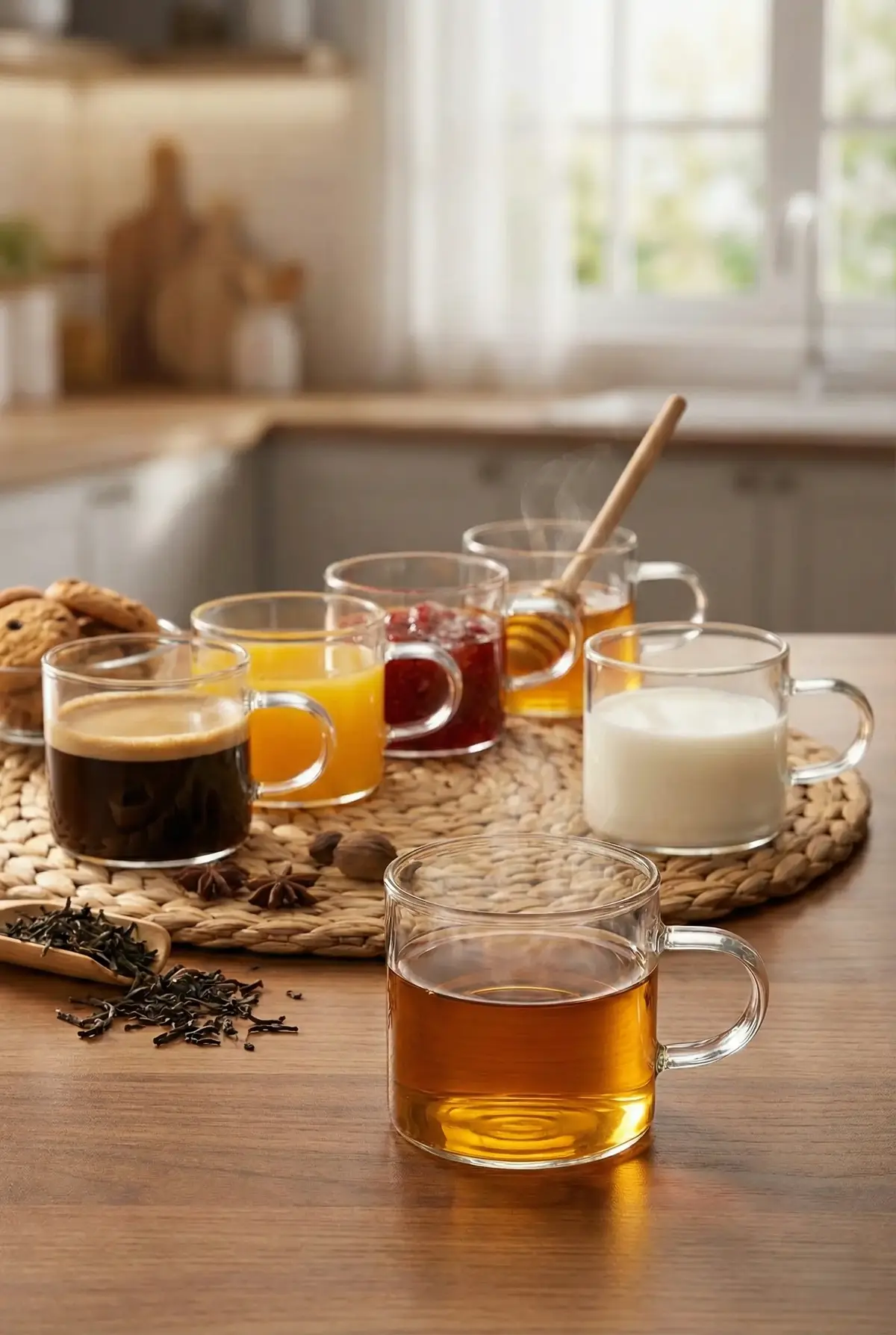 6 Parça Borosilikat Cam Çay ve Espresso Kupası Seti - 120 ml