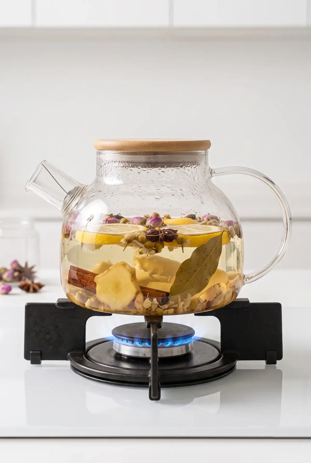 Isıya Dayanıklı Süzgeçli Borosilikat Cam Demlik ve Sürahi - 1000 ml