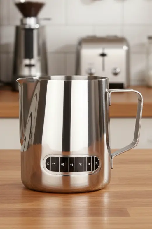 500 ml Dereceli Paslanmaz Çelik Pitcher - Kahve Süt Köpürtme Potu