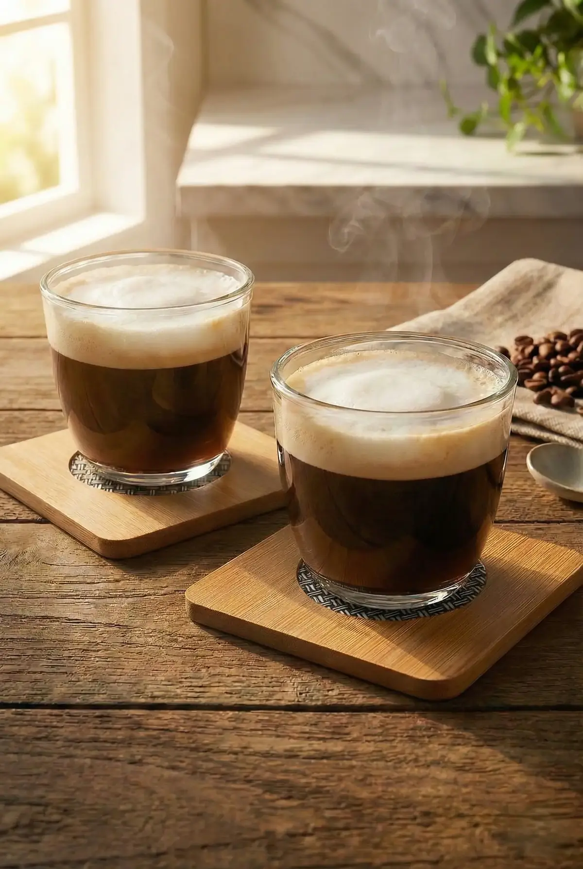 400 ml 2 Kişilik 4 Parça Isıya Dayanıklı Borosilikat Cam Kupa ve Tabak Seti