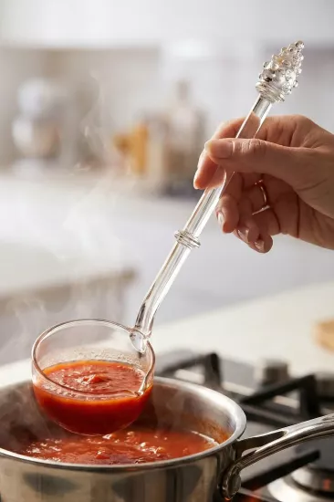 Isıya Dayanıklı Borosilikat Cam Yemek Kepçesi