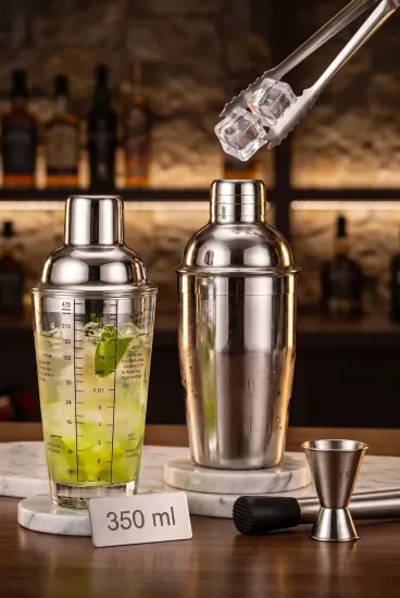 350 ml Paslanmaz Çelik Profesyonel Kokteyl Shaker