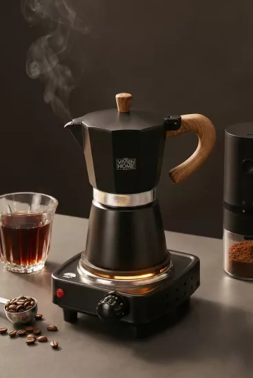 6 Cup Moka Pot Ocak Üstü İtalyan Espresso Makinesi
