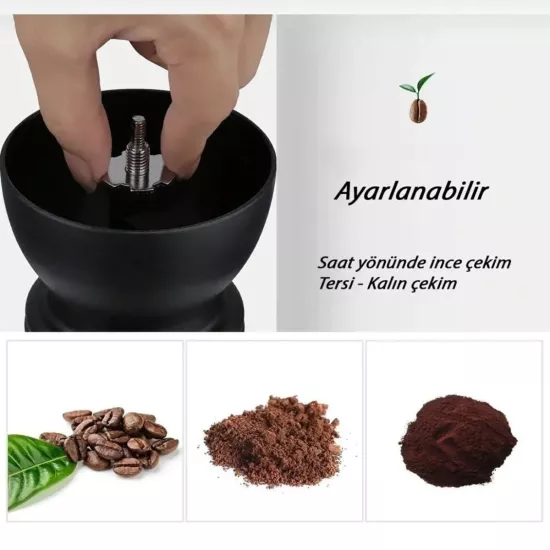 Seramik Manuel Kahve Değirmeni ve Öğütücü (V60, Chemex)