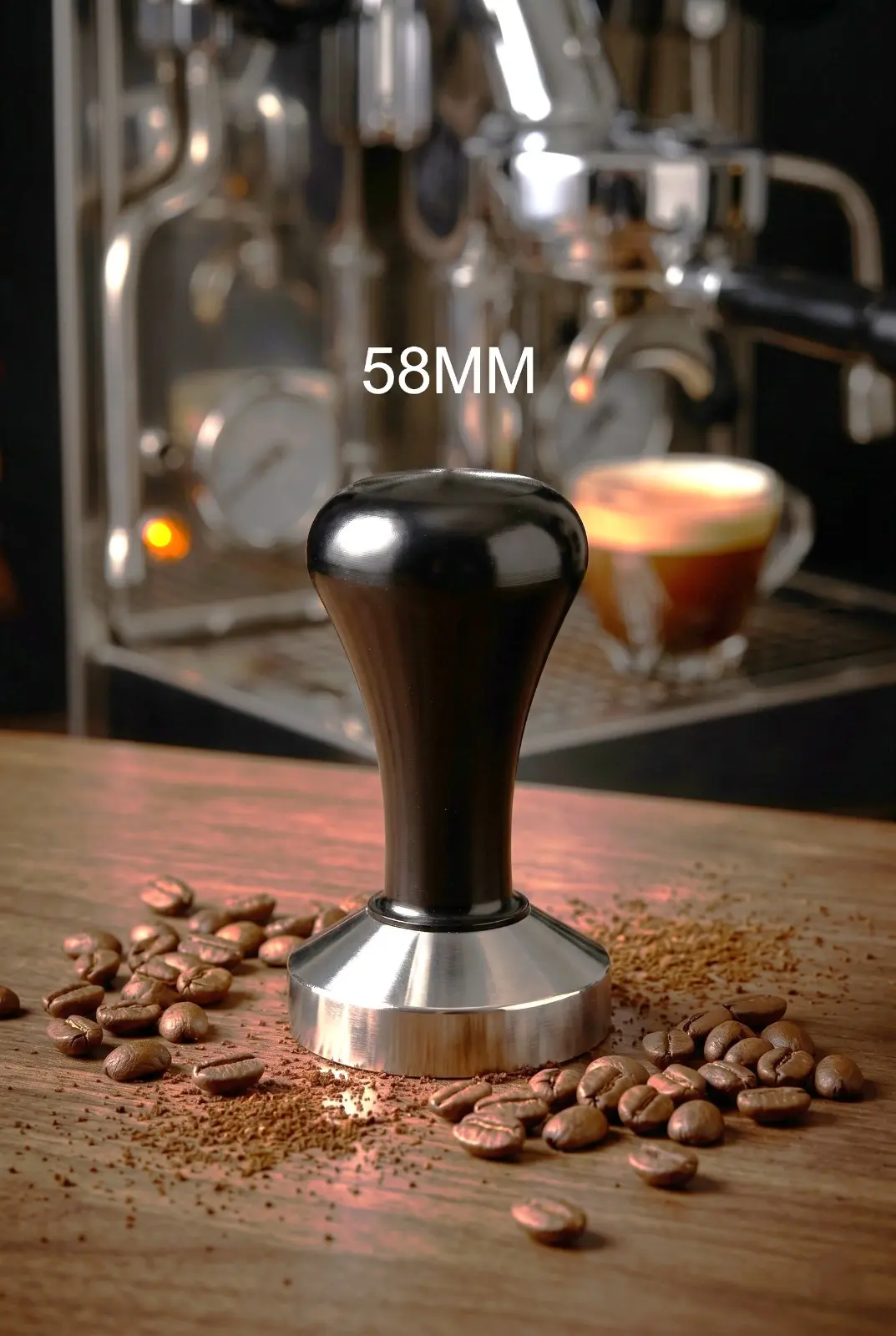 Siyah Metal Profesyonel Espresso Kahve Sıkıştırıcı Tamper