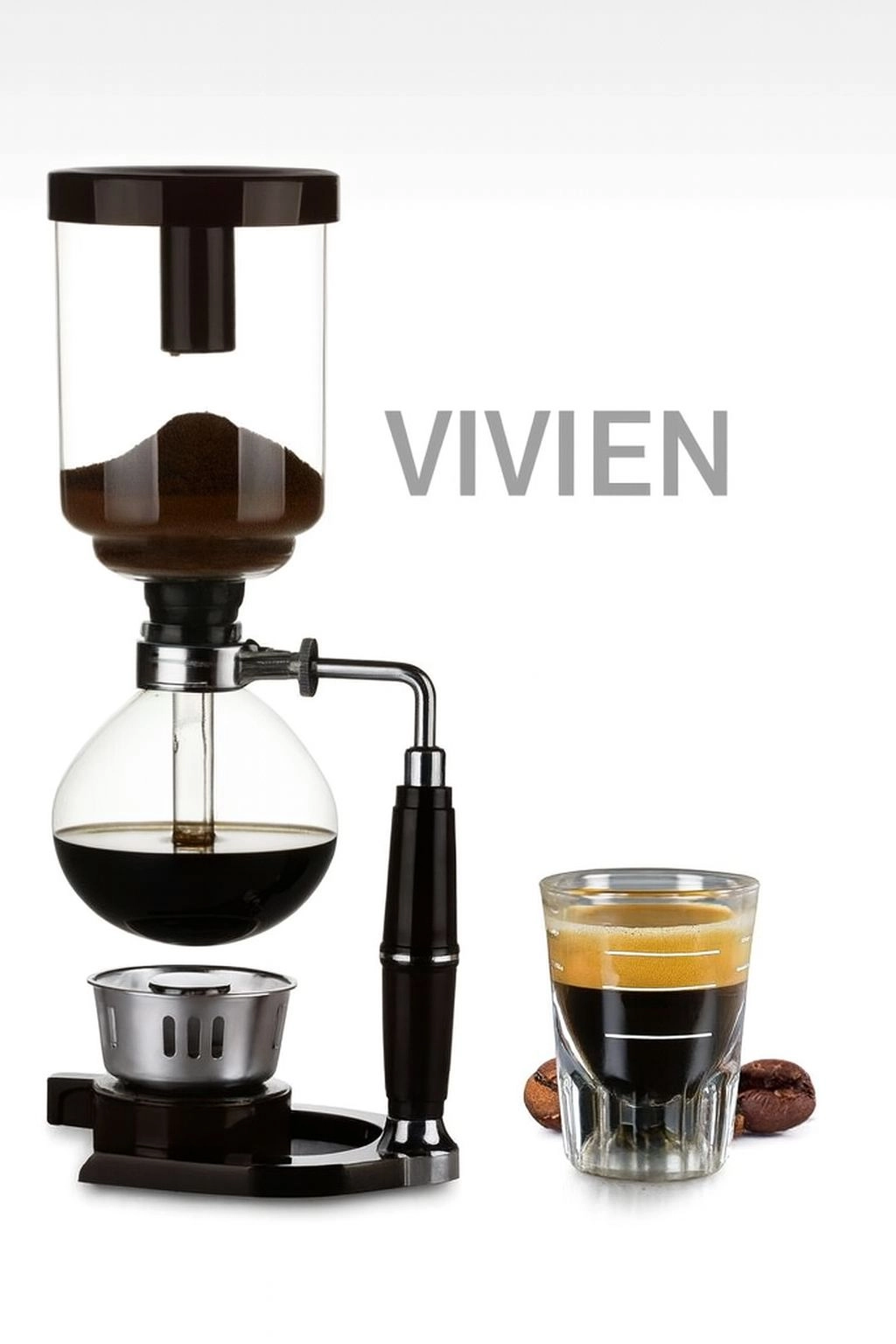 3 Bardaklık Syphon (Sifon) Kahve Demleme Ekipmanı - Borosilikat Cam